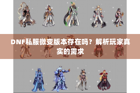 DNF私服微变版本存在吗？解析玩家真实的需求