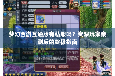 梦幻西游互通版有私服吗？资深玩家亲测后的终极指南