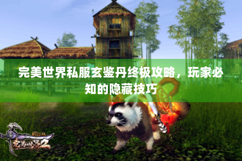 完美世界私服玄鉴丹终极攻略，玩家必知的隐藏技巧