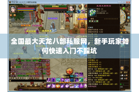全国最大天龙八部私服网，新手玩家如何快速入门不踩坑