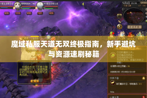魔域私服天道无双终极指南，新手避坑与资源速刷秘籍
