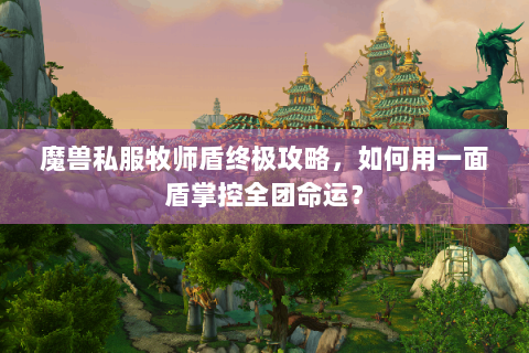 魔兽私服牧师盾终极攻略，如何用一面盾掌控全团命运？