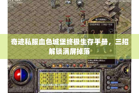 奇迹私服血色城堡终极生存手册，三招解锁满屏掉落