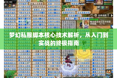 梦幻私服脚本核心技术解析，从入门到实战的终极指南
