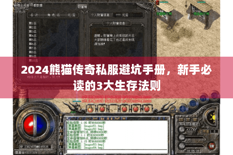2024熊猫传奇私服避坑手册，新手必读的3大生存法则