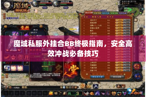 魔域私服外挂合BB终极指南，安全高效冲战必备技巧