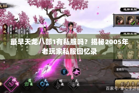 最早天龙八部1有私服吗？揭秘2005年老玩家私服回忆录