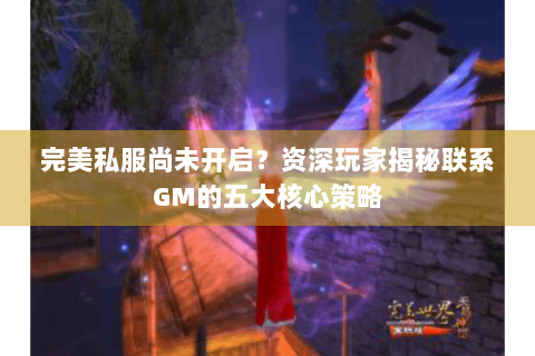 完美私服尚未开启？资深玩家揭秘联系GM的五大核心策略