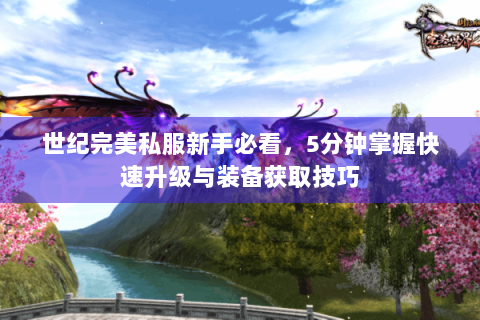 世纪完美私服新手必看，5分钟掌握快速升级与装备获取技巧