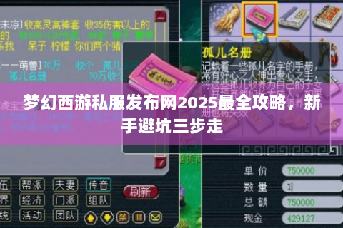 梦幻西游私服发布网2025最全攻略，新手避坑三步走