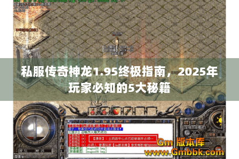 私服传奇神龙1.95终极指南，2025年玩家必知的5大秘籍