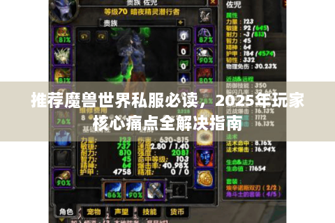 推荐魔兽世界私服必读，2025年玩家核心痛点全解决指南