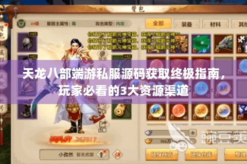 天龙八部端游私服源码获取终极指南，玩家必看的3大资源渠道