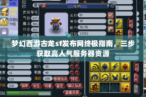 梦幻西游古龙sf发布网终极指南，三步获取高人气服务器资源