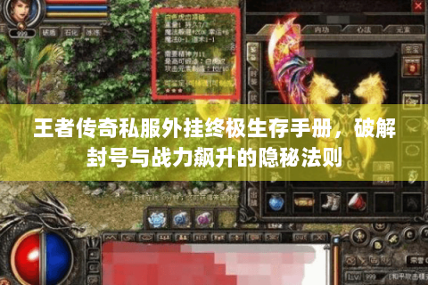 王者传奇私服外挂终极生存手册，破解封号与战力飙升的隐秘法则