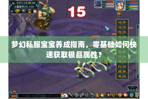 梦幻私服宝宝养成指南，零基础如何快速获取极品属性？