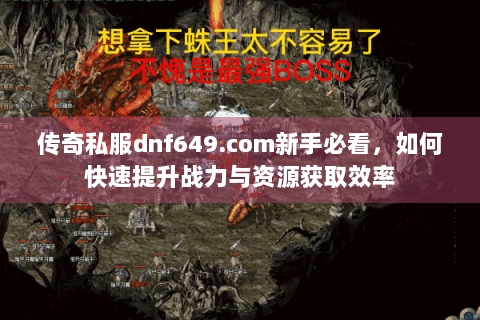 传奇私服dnf649.com新手必看，如何快速提升战力与资源获取效率