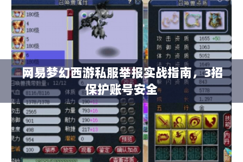 网易梦幻西游私服举报实战指南，3招保护账号安全