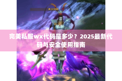 完美私服wx代码是多少？2025最新代码与安全使用指南