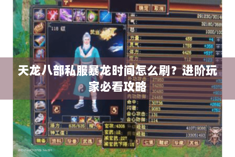 天龙八部私服暴龙时间怎么刷？进阶玩家必看攻略