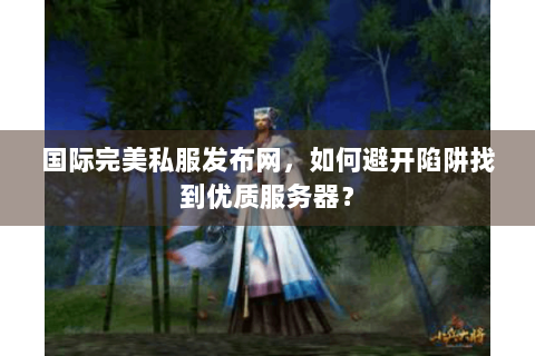 国际完美私服发布网，如何避开陷阱找到优质服务器？