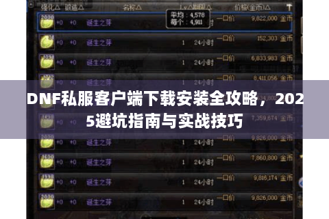 DNF私服客户端下载安装全攻略，2025避坑指南与实战技巧