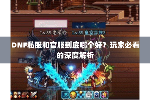 DNF私服和官服到底哪个好？玩家必看的深度解析