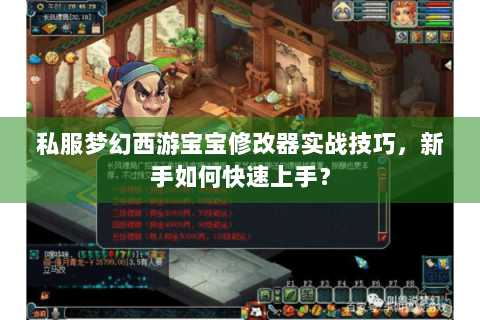 私服梦幻西游宝宝修改器实战技巧，新手如何快速上手？