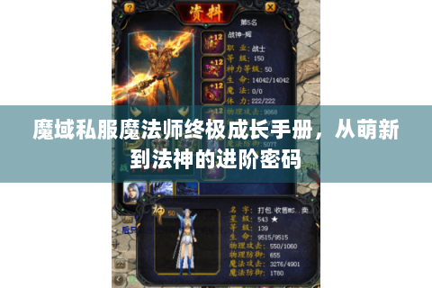 魔域私服魔法师终极成长手册，从萌新到法神的进阶密码