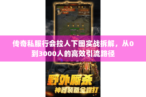 传奇私服行会拉人下图实战拆解，从0到3000人的高效引流路径