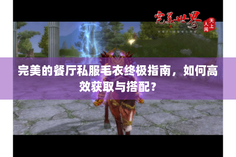 完美的餐厅私服毛衣终极指南，如何高效获取与搭配？