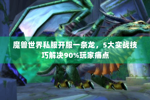 魔兽世界私服开服一条龙，5大实战技巧解决90%玩家痛点
