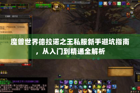 魔兽世界德拉诺之王私服新手避坑指南，从入门到精通全解析