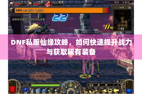 DNF私服仙缘攻略，如何快速提升战力与获取稀有装备