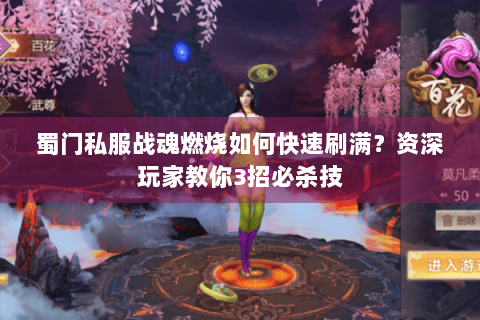 蜀门私服战魂燃烧如何快速刷满？资深玩家教你3招必杀技