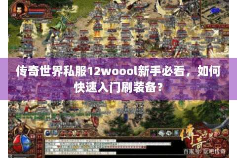 传奇世界私服12woool新手必看，如何快速入门刷装备？