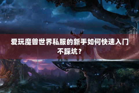 爱玩魔兽世界私服的新手如何快速入门不踩坑？