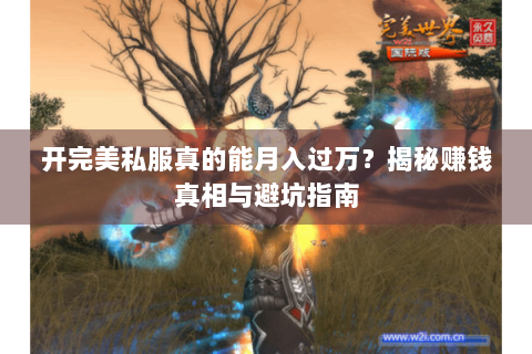 开完美私服真的能月入过万？揭秘赚钱真相与避坑指南