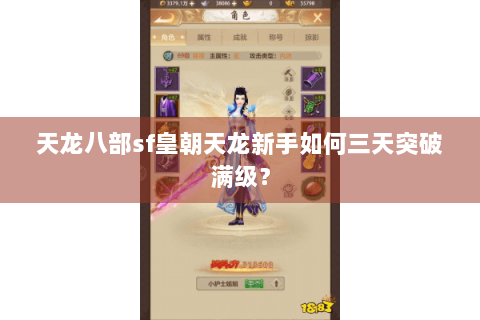 天龙八部sf皇朝天龙新手如何三天突破满级？