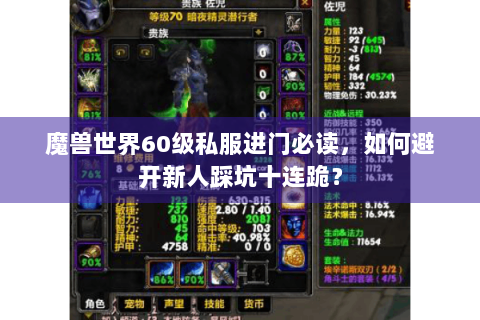 魔兽世界60级私服进门必读，如何避开新人踩坑十连跪？