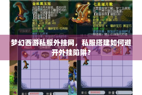 梦幻西游私服外挂网，私服搭建如何避开外挂陷阱？