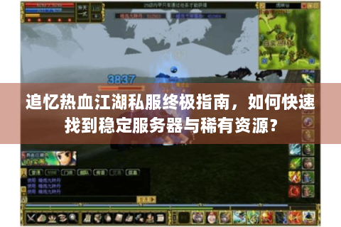 追忆热血江湖私服终极指南，如何快速找到稳定服务器与稀有资源？