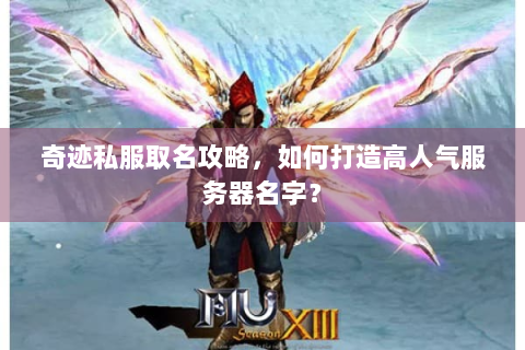 奇迹私服取名攻略，如何打造高人气服务器名字？