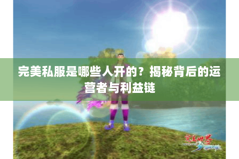 完美私服是哪些人开的？揭秘背后的运营者与利益链