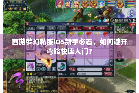 西游梦幻私服iOS新手必看，如何避开弯路快速入门？