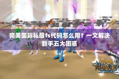 完美国际私服fs代码怎么用？一文解决新手五大困惑