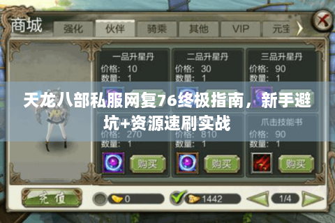 天龙八部私服网复76终极指南，新手避坑+资源速刷实战