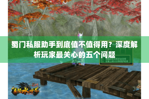 蜀门私服助手到底值不值得用？深度解析玩家最关心的五个问题